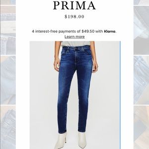 AG Adriano Goldschmied The Prima cigarette jeans